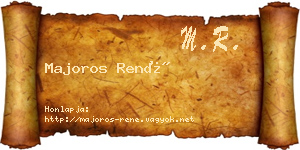 Majoros René névjegykártya